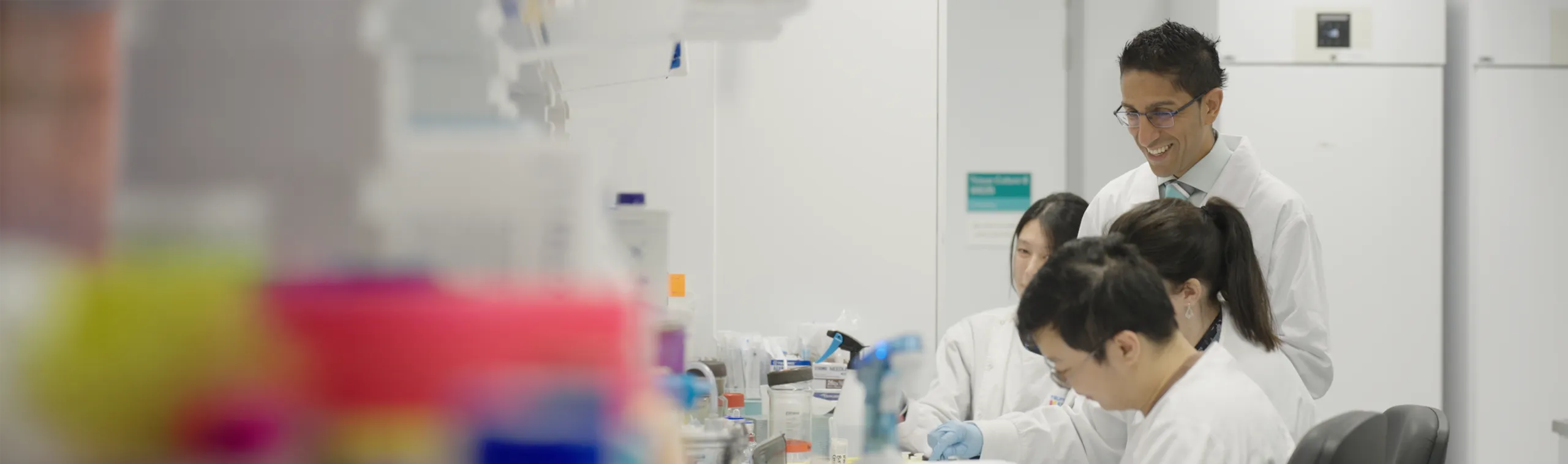 researchers in a lab.