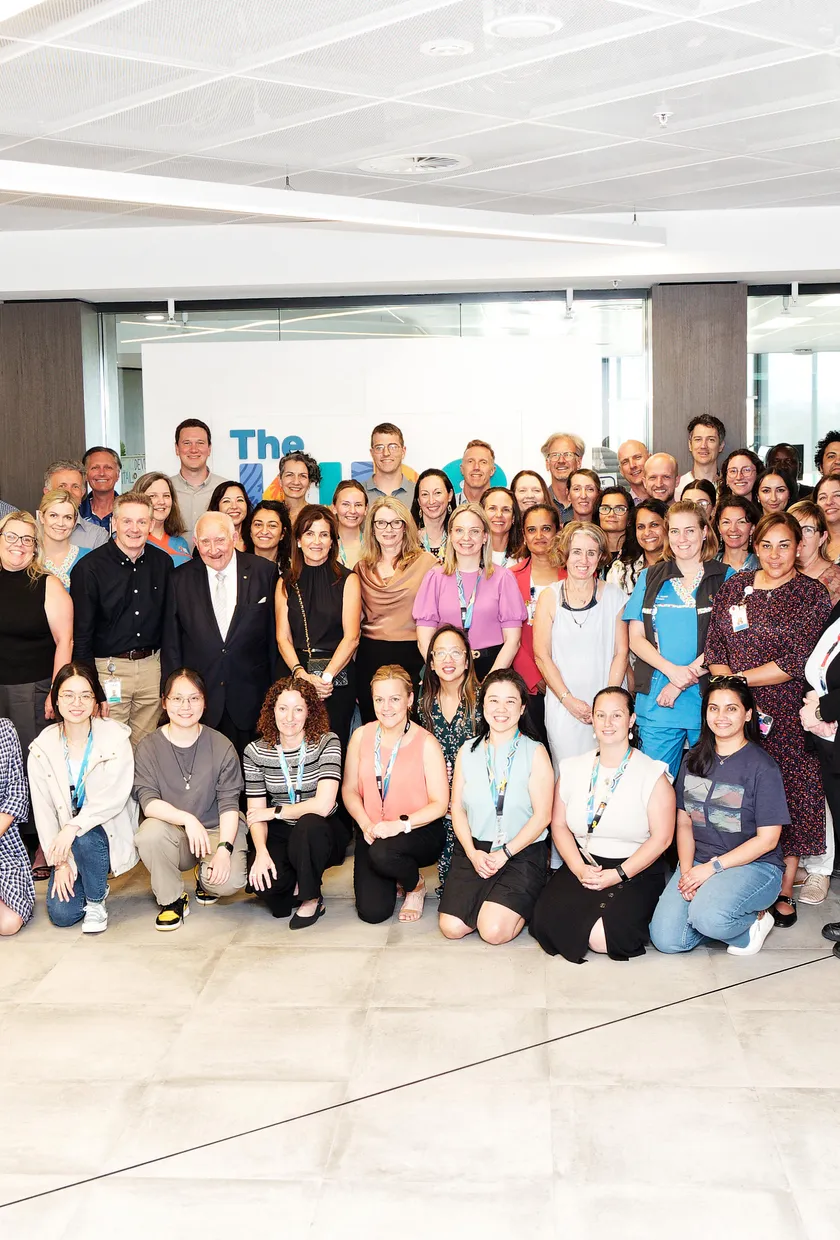 A large group of people gathered for a photo.