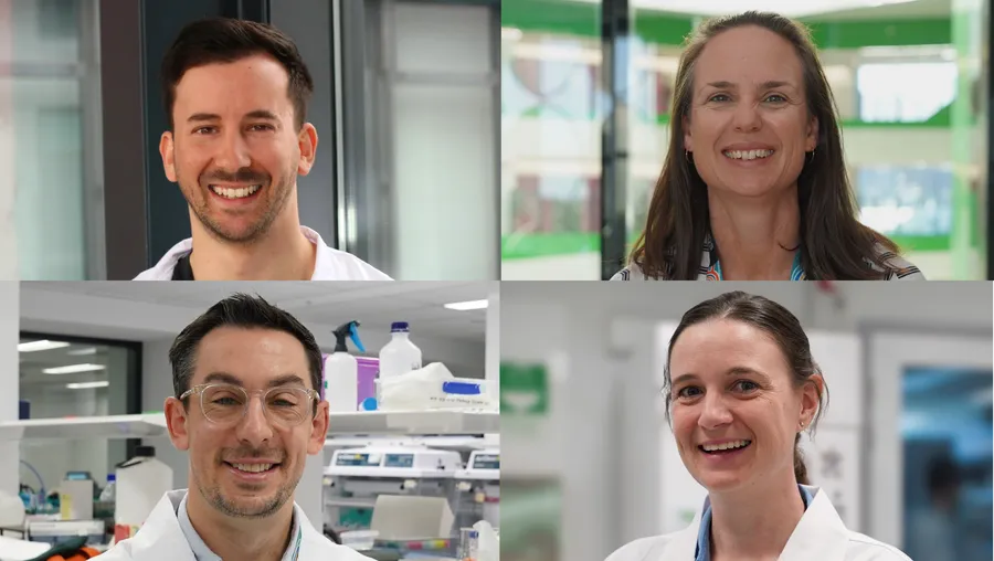 four people's headshots