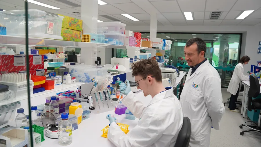 image of two people working in lab